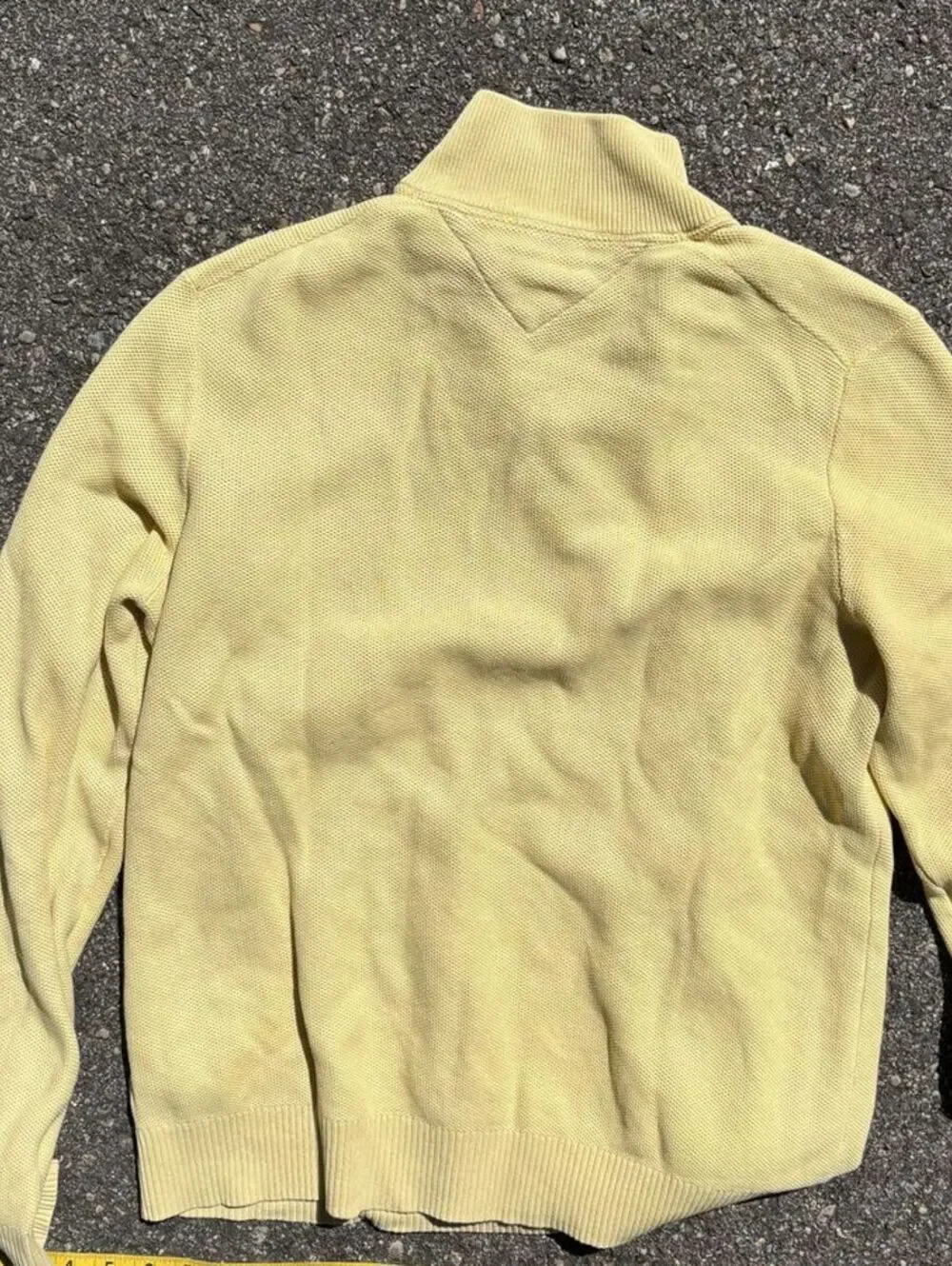 Tommy Hilfiger yellow quarter-zip sweater